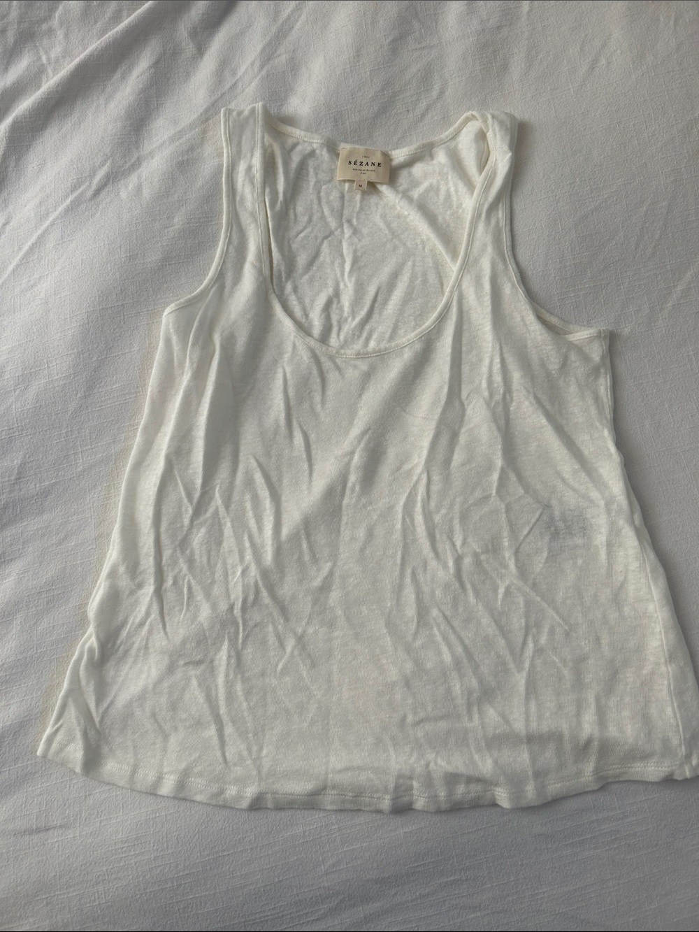 Sezane John Top, tank top medium cream